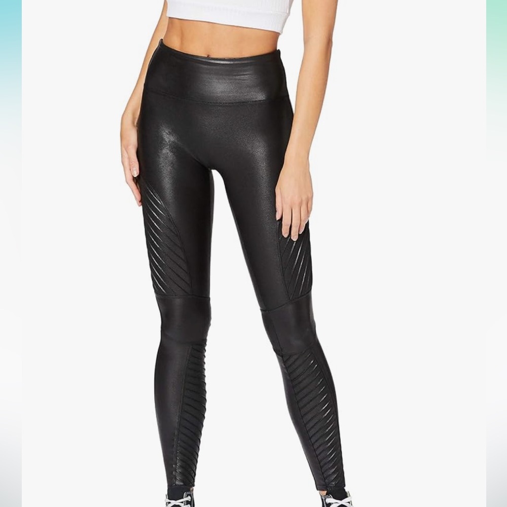 Spanx size small petite faux leather leggings
